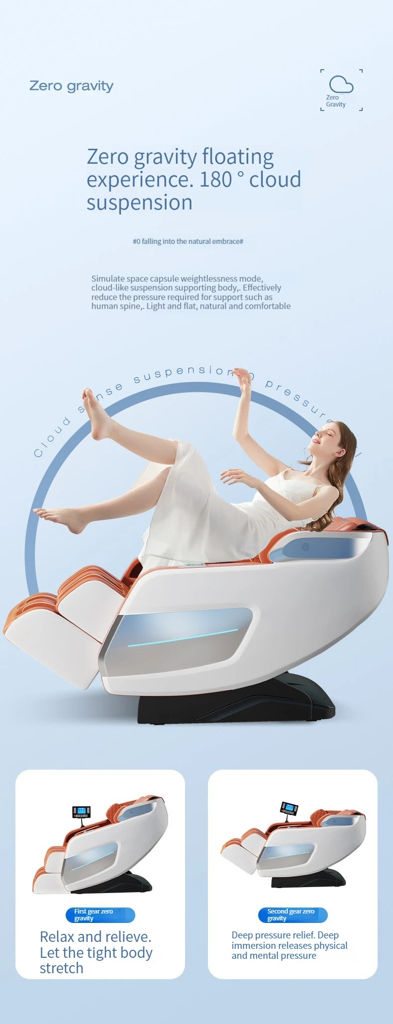 3-year warranty Massage Chair Full Body 4d Zero Gravity Dual-core 4D SL-Track Stretching Bluetooth Music and Voice Control
