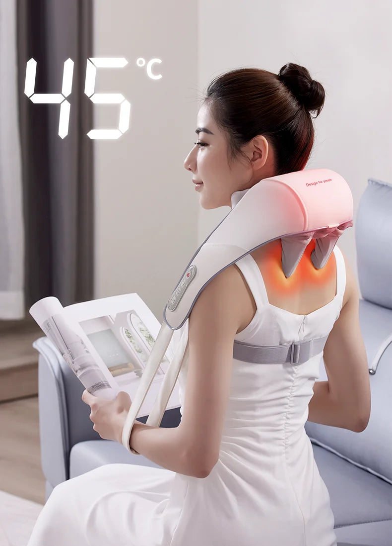 Neck And Shoulder Massager Wireless Shoulder And Back Kneading Massage Shawl Trapezius Neck Cervical masajeador