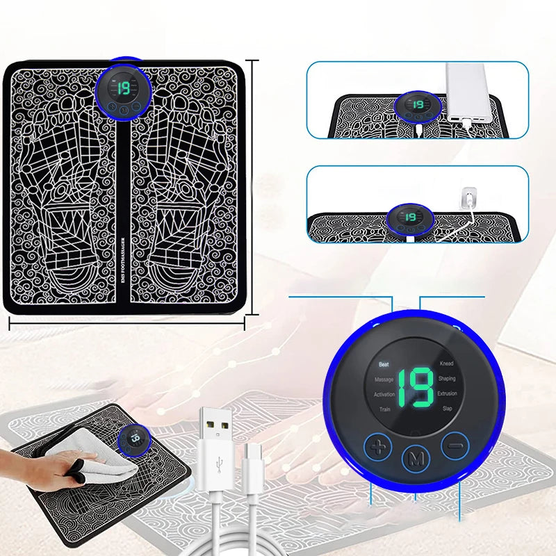 Foot Massager Electronic Massage Pen Neck and Shoulder Massage Three Piece Set Whole Body Relaxation Set Arm Leg and Back Massag