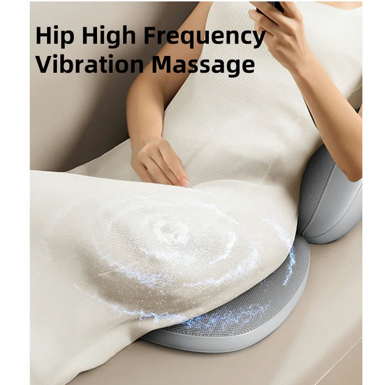 Electric Back Massager Vibrating Cervical Massage Chair Seat Cushion for Body Shiatsu Heated Kneading Relaxarion Home Office Use