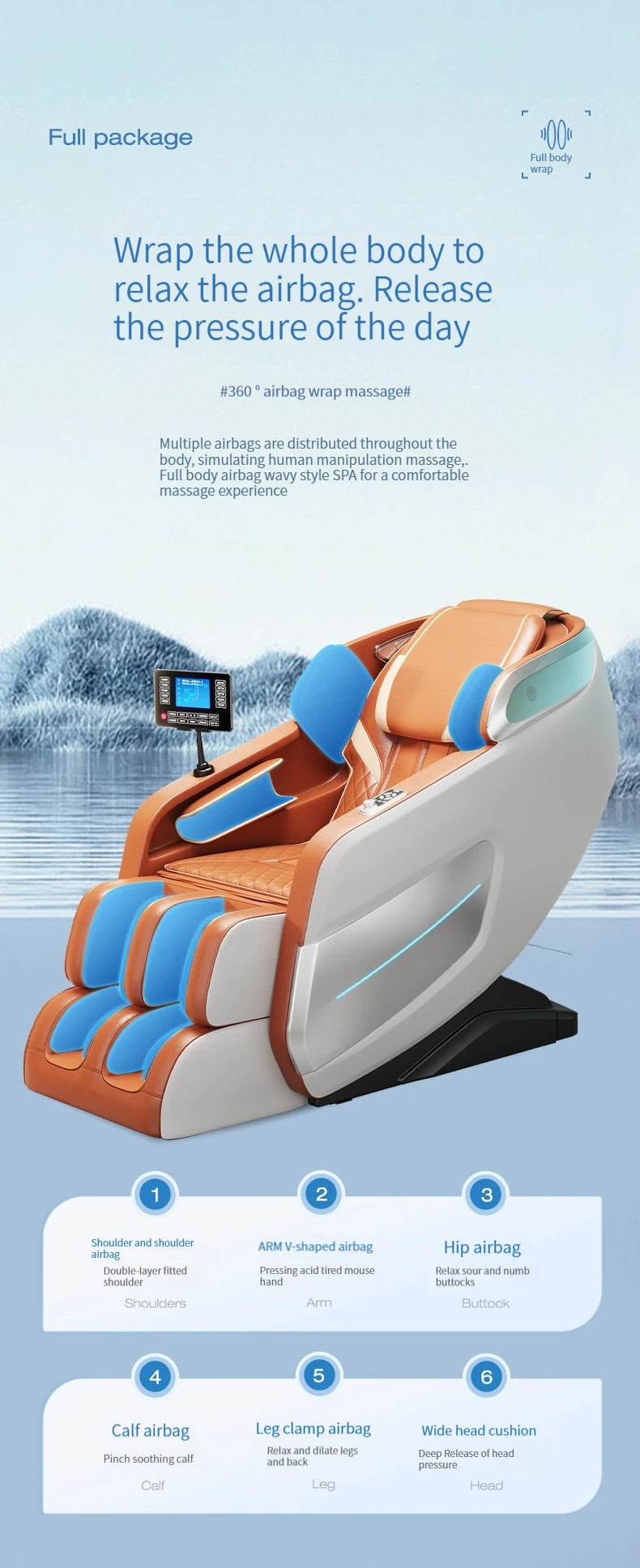 3-year warranty Massage Chair Full Body 4d Zero Gravity Dual-core 4D SL-Track Stretching Bluetooth Music and Voice Control