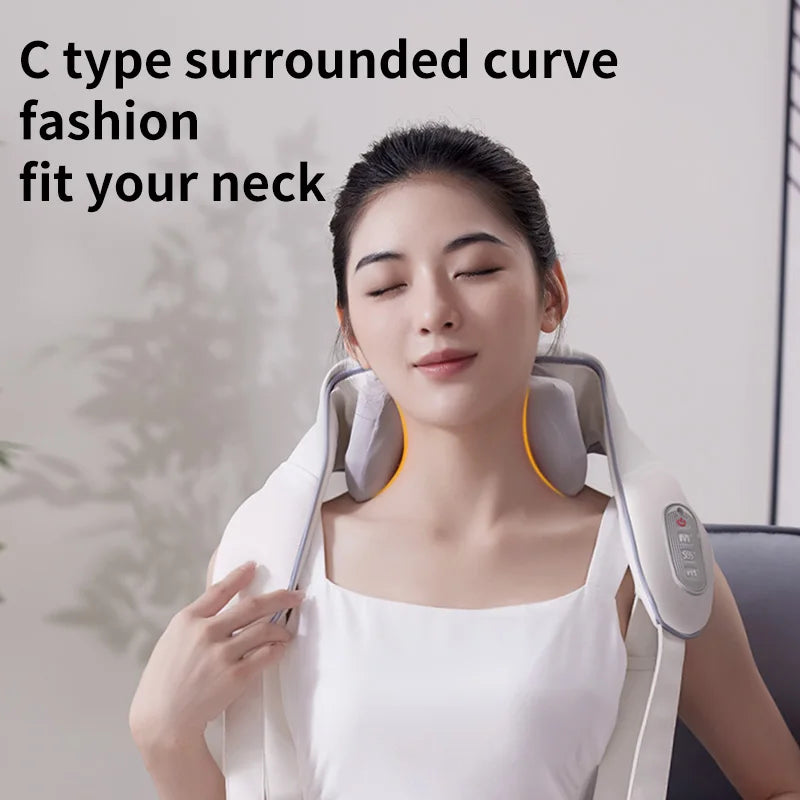 Neck And Shoulder Massager Wireless Shoulder And Back Kneading Massage Shawl Trapezius Neck Cervical masajeador