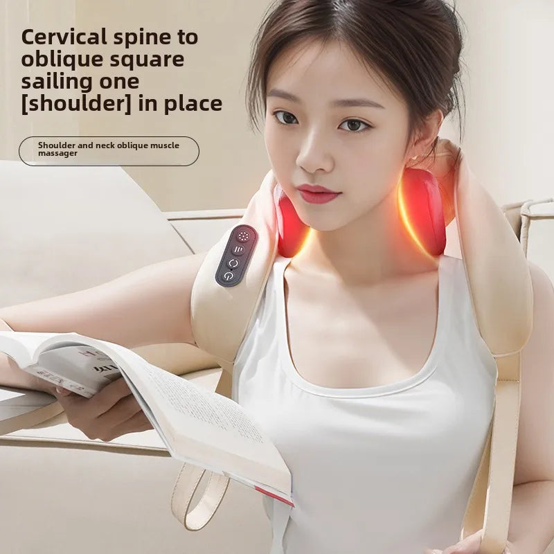 Neck And Shoulder Massager Wireless Shoulder And Back Kneading Massage Shawl Trapezius Neck Cervical masajeador