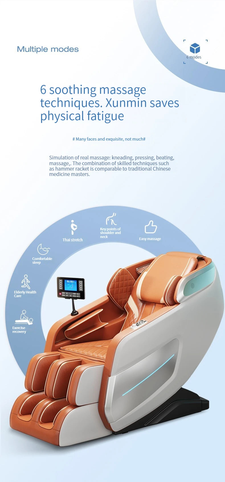 3-year warranty Massage Chair Full Body 4d Zero Gravity Dual-core 4D SL-Track Stretching Bluetooth Music and Voice Control