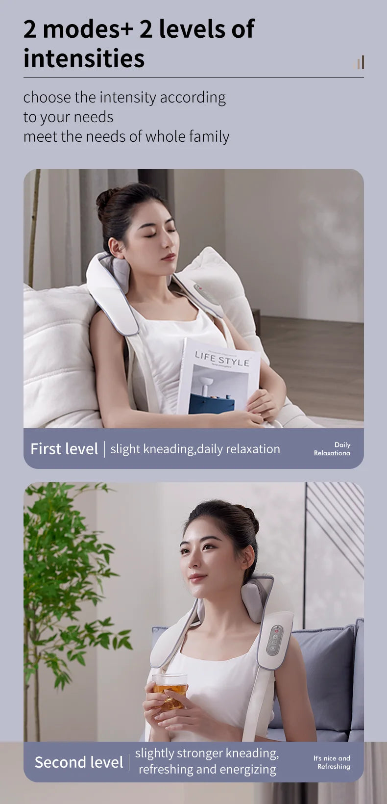 Neck And Shoulder Massager Wireless Shoulder And Back Kneading Massage Shawl Trapezius Neck Cervical masajeador