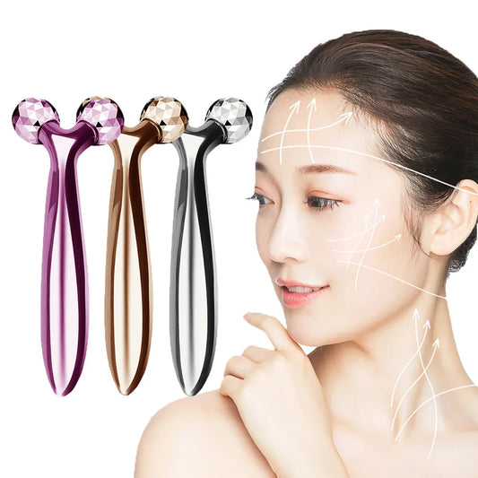 360 Rotate Silver Thin Face Full Body Shape Massager Lifting Fatigue Remover 3D Roller Massager Facial Massage Relaxation Tools